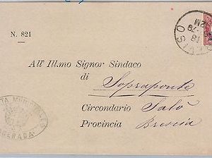 ITALIA REGNO: storia postale - BUSTA da MASERADA 1879
