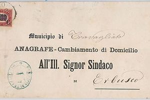 ITALIA REGNO: storia postale - BUSTA da TRAVAGLIATO 1880