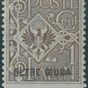 87983 - ITALIA: OLTRE GIUBA  - Sassone 1 ** - VARIETA Dentellatura spostata