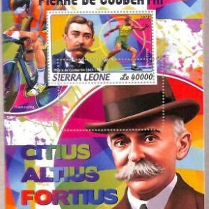 A4670 -SIERRA LEONE -ERROR MISPERF: 2018 P. De Coubertin, Ciclismo,...