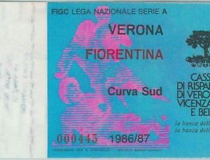 68491 - BIGLIETTO PARTITA CALCIO  Scudetto 1986-87 : VERONA / Fiorentina