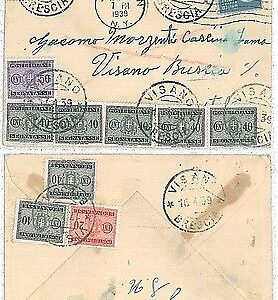 ITALIA REGNO:  storia postale - SEGNATASSE: Busta dagli USA - TASSATA 4.10 Lire