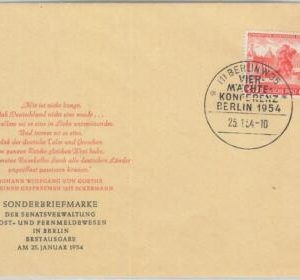75257 - GERMANY Berlin - POSTAL HISTORY -  Michel # 116 FDC COVER 1954