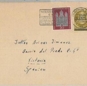 75259 - GERMANY  Berlin - POSTAL HISTORY - Mixed franking COVER  1956