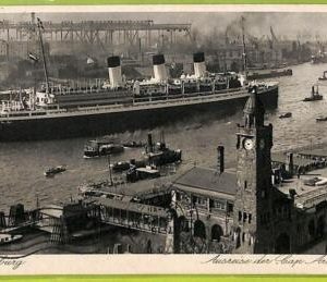 af7891 - GERMANY - VINTAGE POSTCARD Ansichtskarten -1934 SHIP  "Cap Arcona" NAVI