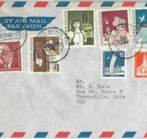 69982 - GERMANY Berlin   - POSTAL HISTORY -  COVER  to USA 1960 - BIRDS buses