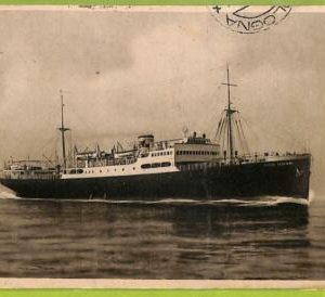 af7893 - ALBANIA -VINTAGE POSTCARD Ansichtskarten -1939  - SHIP  "Piero Foscari"
