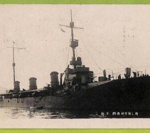 af7904 - ITALY - VINTAGE POSTCARD Ansichtskarten - 1929 - Ship "Marsala" NAVI