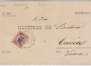 ITALIA REGNO: storia postale - BUSTA annullo colllettoria MELMA (TV) 1878