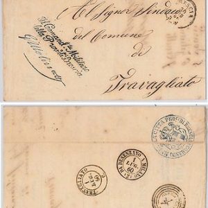 ITALIA REGNO: storia postale - LETTERA in FRANCHIGIA da BRESCIA    1860 - BELLA!