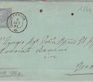 57070 - ITALIA REGNO - STORIA POSTALE : BUSTA da SARNICO  1864