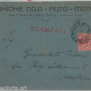 57082 - ITALIA REGNO - STORIA POSTALE :   BUSTA PUBBLICITARIA da MILANO 1922