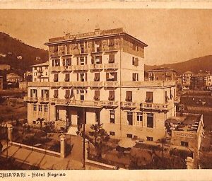 ab2583 - CARTOLINA  D'EPOCA GENOVA  Provincia : Chiavari - Hotel Negrino