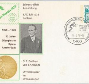 51130 - GERMANY - POSTAL HISTORY - Special STATIONERY 1978 OLYMPIC Horse Riding