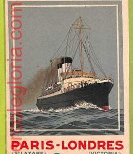 af7977 - FRANCE - VINTAGE Advertising POSTCARD  - Ship TRANSPORT Trains BRIGHTON