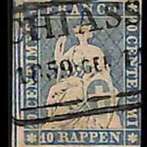 94992cA  -   SWITZERLAND - STAMP - Zumstein # 23 Cb - Very Fine  USED