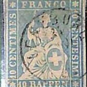 94992a - SWITZERLAND - STAMP - Zumstein # 23 ca -  USED  - defective