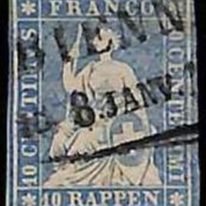 94992cB -   SWITZERLAND - STAMP - Zumstein # 23 Cb - Very Fine  USED