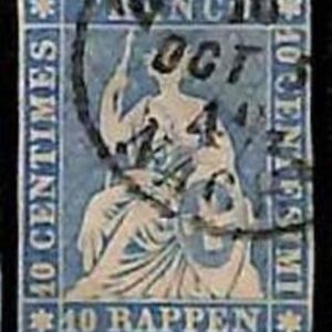 94992cC -   SWITZERLAND - STAMP - Zumstein # 23 Cb - Very Fine  USED