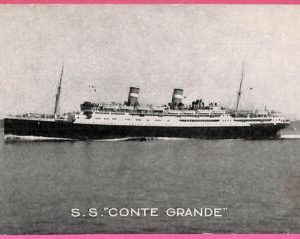 af8016 - ITALY -  VINTAGE POSTCARD Ansichtskarten - Ship "Conte Grande" NAVI