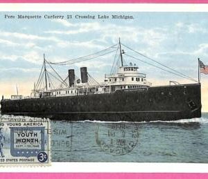 af8043 - USA - VINTAGE POSTCARD - 1949 - Ship  Pere Marquette Carferry 21, NAVI