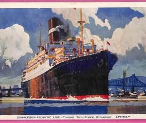 af8044 - ITALY - VINTAGE POSTCARD Ansichtskarten - 1938 - Ship  "Letitia" NAVI