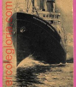 af8045 - ITALY - VINTAGE POSTCARD - 1915 - Ship  "Principessa Mafalda" NAVI