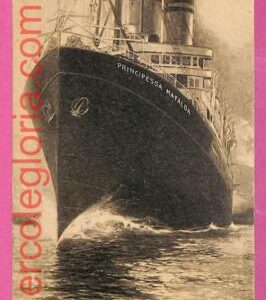 af8046 - ITALY - VINTAGE POSTCARD - 1915 - Ship  "Principessa Mafalda" NAVI