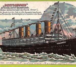 af7992 - GERMANY - VINTAGE POSTCARD  - 1901 - Ship "Deutschland" Navi, AS IS