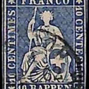 94992gA -   SWITZERLAND - STAMP -  Zumstein # 23 Cd -  Very Fine  USED