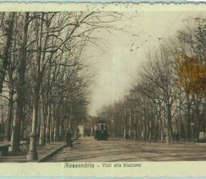 96916 - CARTOLINA d'Epoca - ALESSANDRIA citta' - Viali alla STAZIONE - TRAM  192