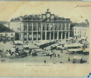 96921 - CARTOLINA d'Epoca - ALESSANDRIA citta' -  PIAZZA V. Emanuele   MERCATO