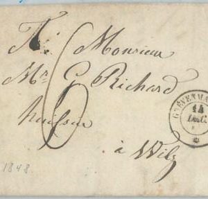 74134 - LUXEMBOURG - Postal History - COVER from Grevenmacher  to WILTZ 1848