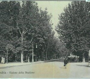 96940  - CARTOLINA d'Epoca - ALESSANDRIA citta' -  VIALONE STAZIONE  1911