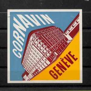 ac1085  - Switzerland - Vintage hotel LABEL  -  CORNAVIN - GENEVE