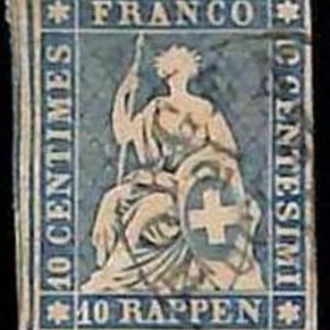 94992eC -   SWITZERLAND - STAMP -  Zumstein # 23 Cc - Very Fine  USED