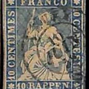 94992eB -   SWITZERLAND - STAMP -  Zumstein # 23 Cc - Very Fine  USED