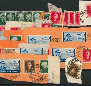 41851  - ALBANIA -  STORIA POSTALE - Piccolo lotto di FRANCOBOLLI usati