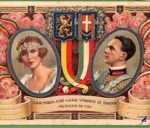 ah1162 - VINTAGE POSTCARD  - Maria Jose, Umberto Savoia -  ROYALTY Reali ITALY
