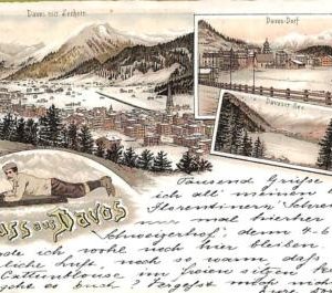 ac0999 - Ansichtskarten VINTAGE POSTCARD - SWITZERLAND - Gruss aus  Davos - 1898