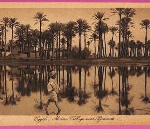 ag2634  - EGYPT - VINTAGE POSTCARD  - Native village near Pyramids