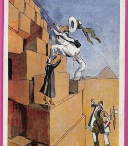 ag2680 - EGYPT - VINTAGE POSTCARD  - Climbing the Pyramids