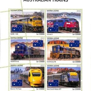 A9385 - SIERRA LEONE -  ERROR MISPERF Stamp Sheet - 2022 - Trains, TRANSPORT