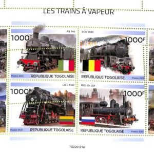 A9737 - TOGOLAISE - ERROR MISPERF Stamp Sheet  - 2022 - STEAM TRAINS