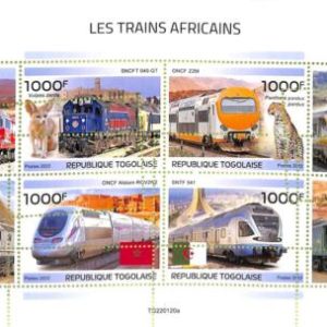 A9736 - TOGOLAISE - ERROR MISPERF Stamp Sheet  - 2022 - African TRAINS