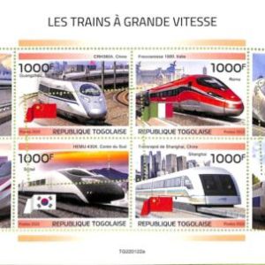 A9735 - TOGOLAISE - ERROR MISPERF Stamp Sheet  - 2022 - TRAINS