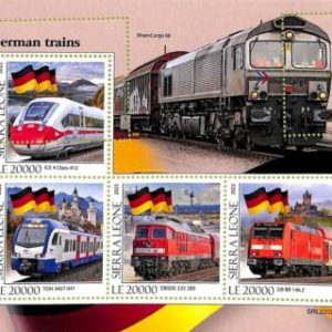 A9395 - SIERRA LEONE -  ERROR MISPERF Stamp Sheet - 2022 - German Trains