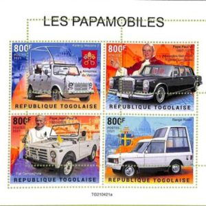 A9726 - TOGOLAISE - ERROR MISPERF Stamp Sheet  - 2021 - CARS, The Paramobiles