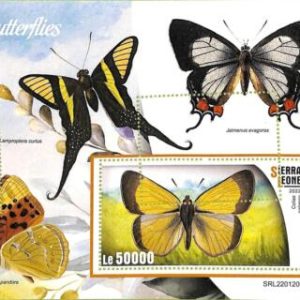 A9328 - SIERRA LEONE - ERROR MISPERF Stamp Sheet - 2022 - Insects  Butterflies