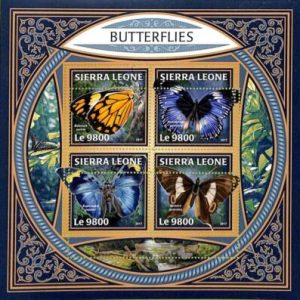 A9330 - SIERRA LEONE - ERROR MISPERF Stamp Sheet - 2017 - Insects  Butterflies